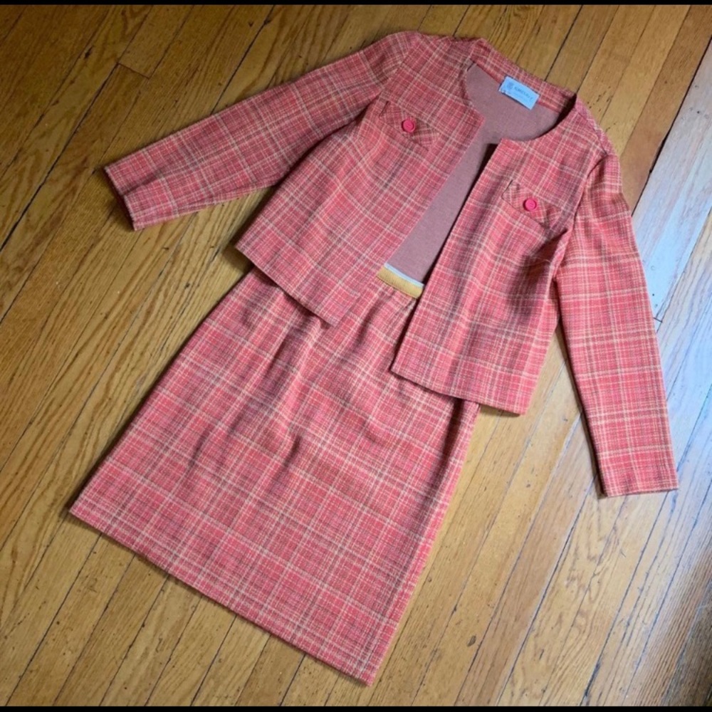 Vintage 1960s Plaid Two-Piece